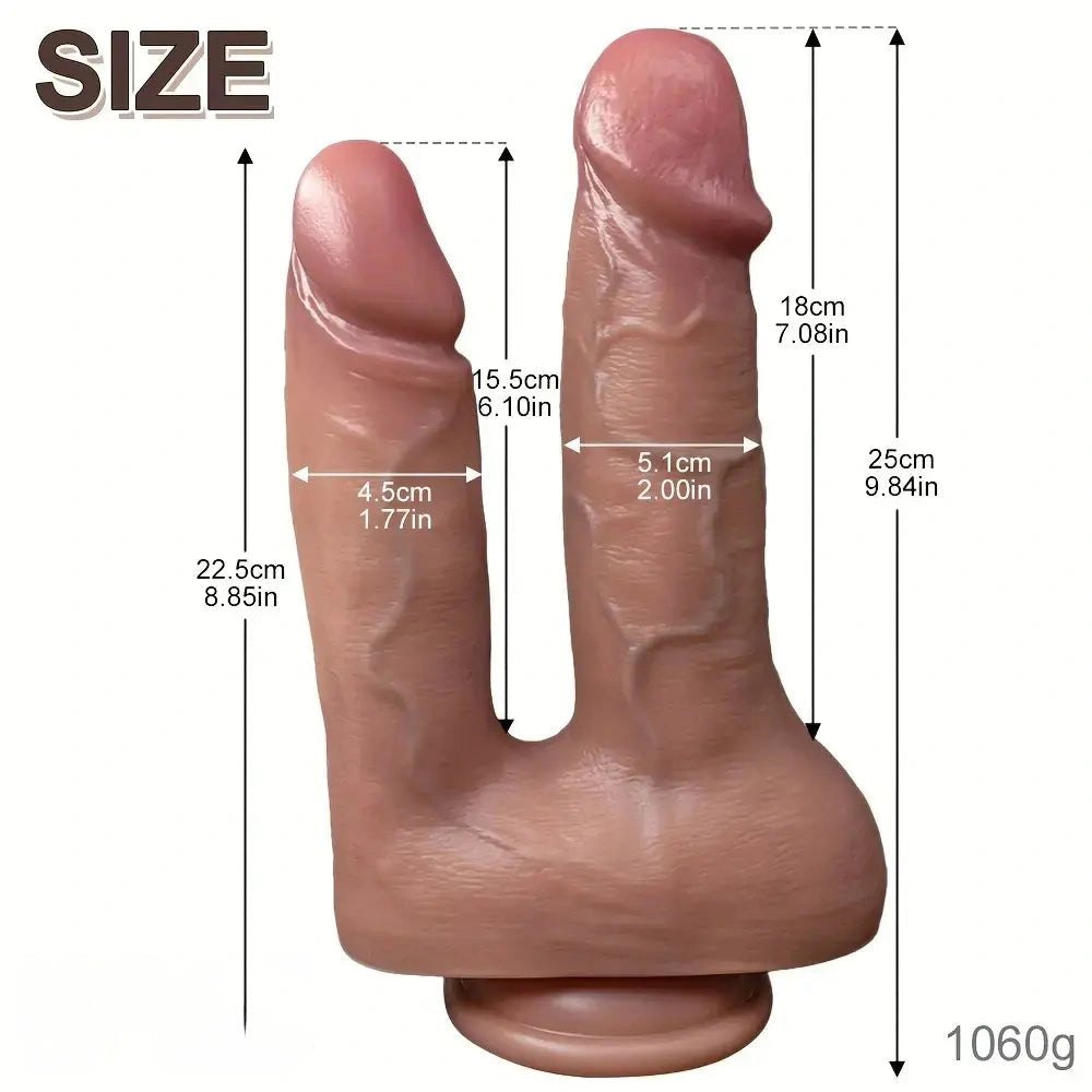 Flesh tone dual shaft strap-on dildo, photo 16