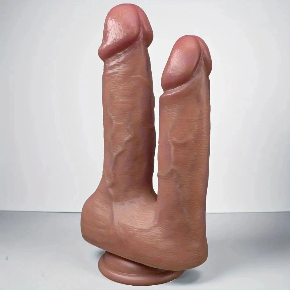 Flesh tone dual shaft strap-on dildo, photo 2