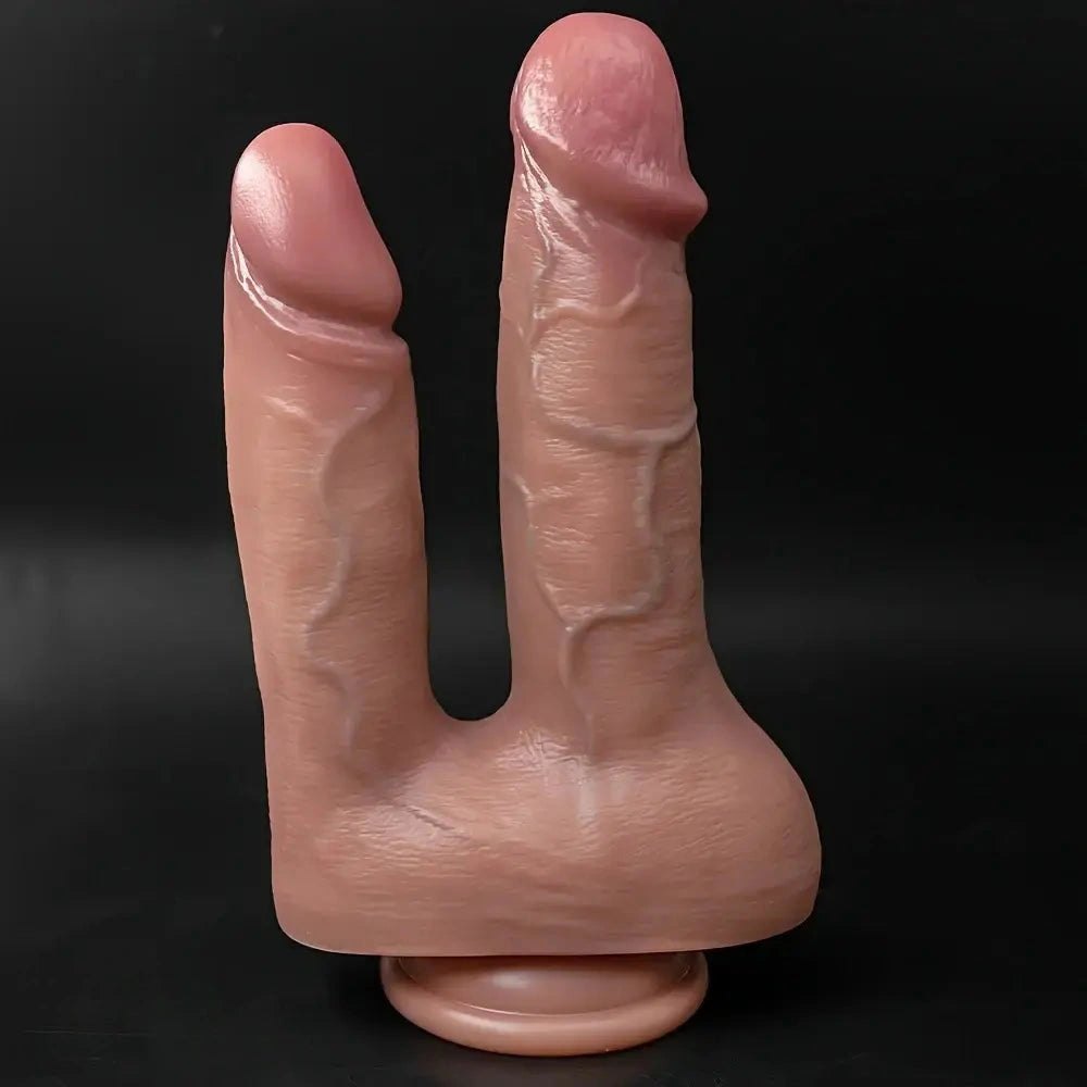 Flesh tone dual shaft strap-on dildo, photo 3