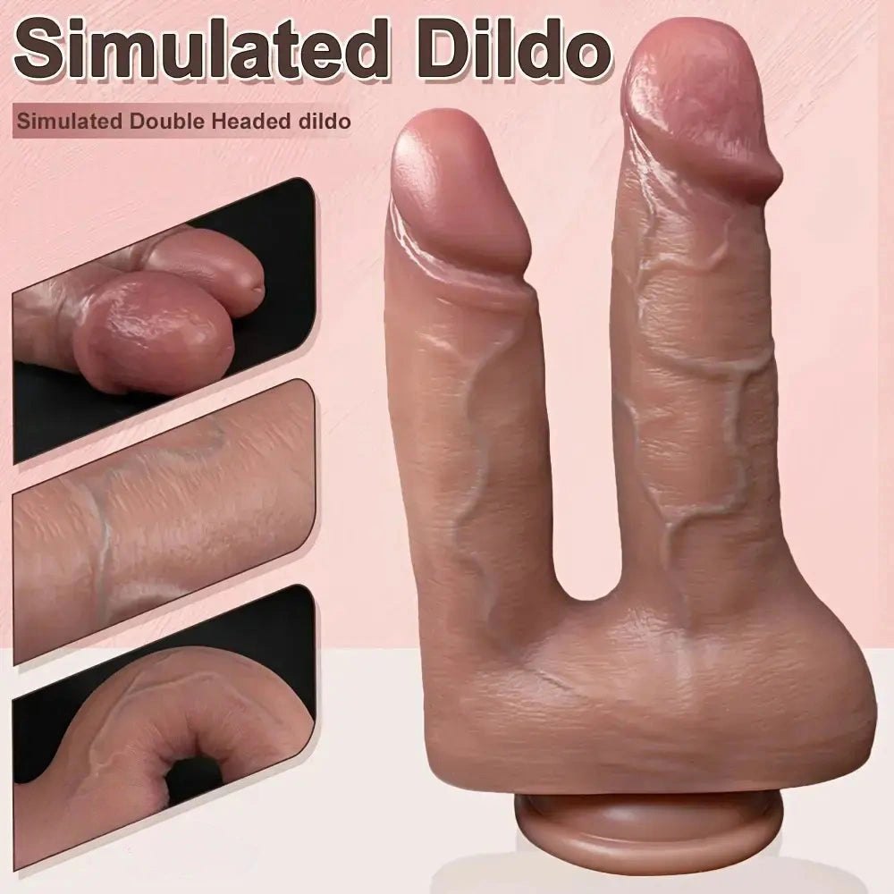 Flesh tone dual shaft strap-on dildo, photo 6