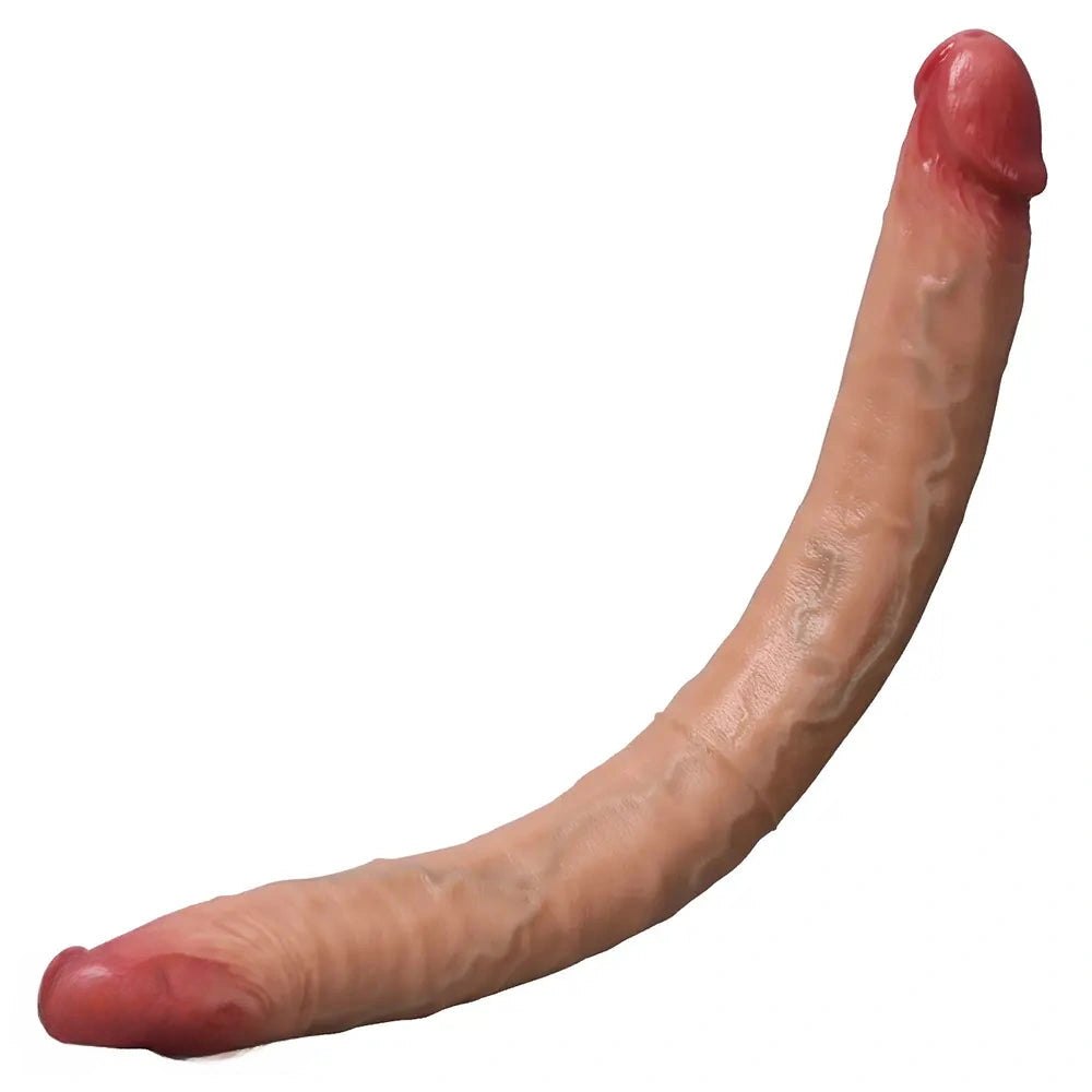 Flesh silicone dual-sided dildo, photo 2