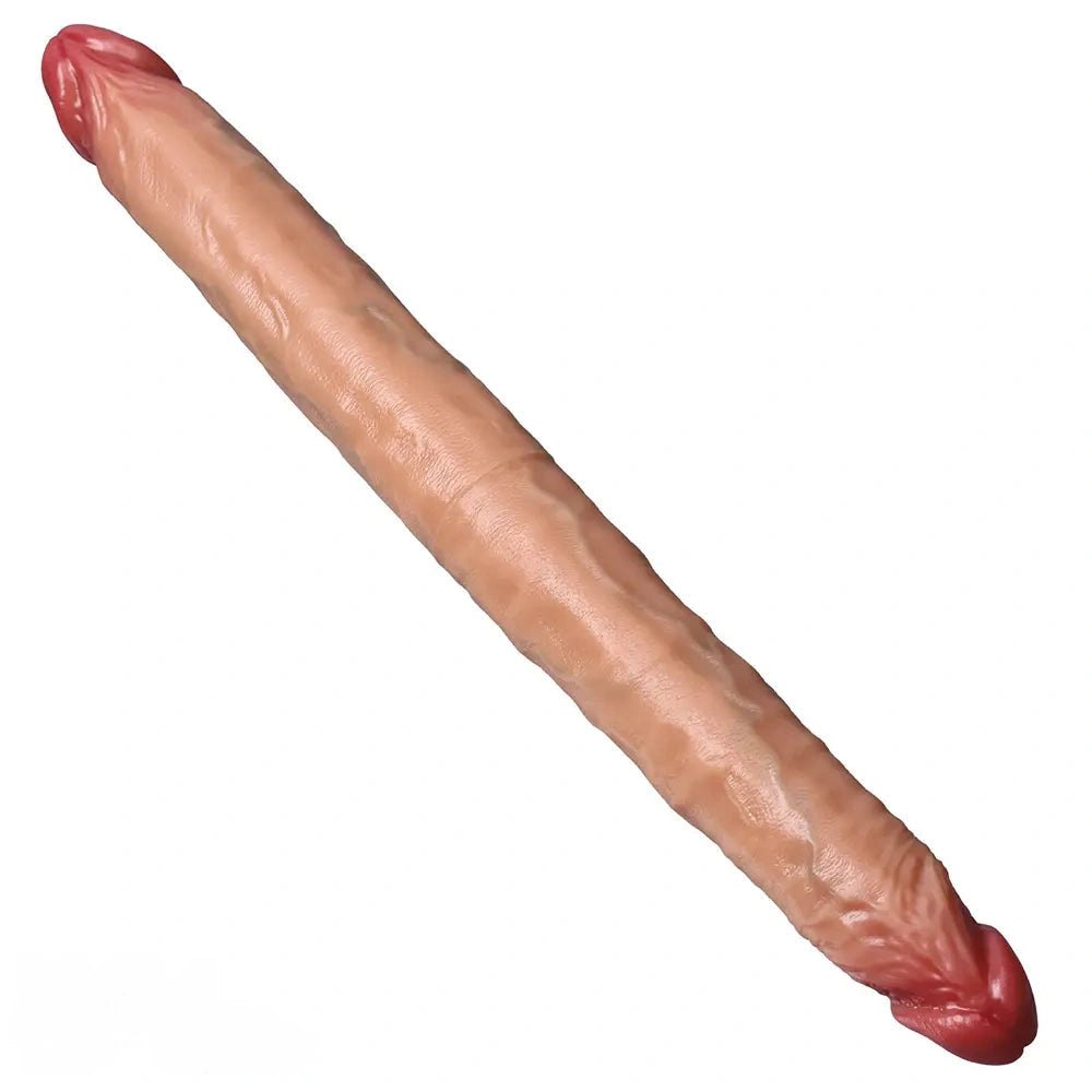 Flesh silicone dual-sided dildo, photo 3