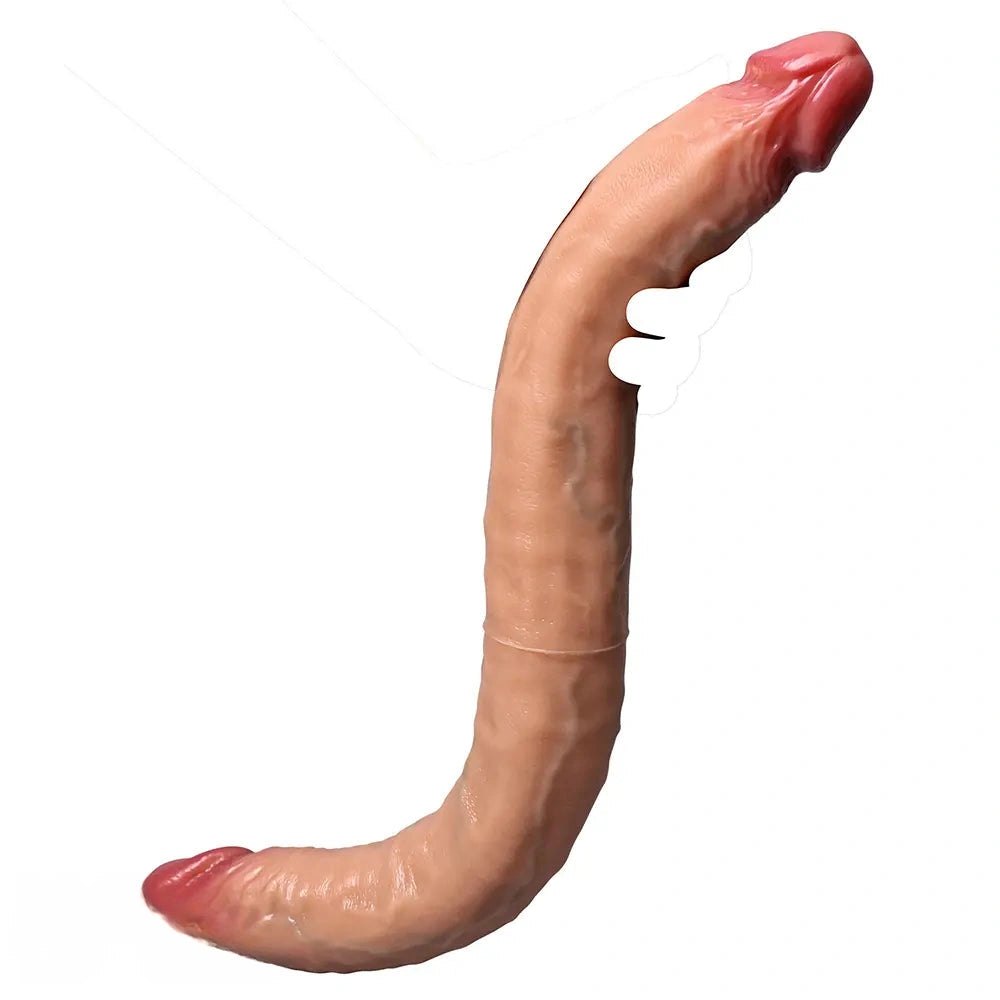 Flesh silicone dual-sided dildo, photo 4