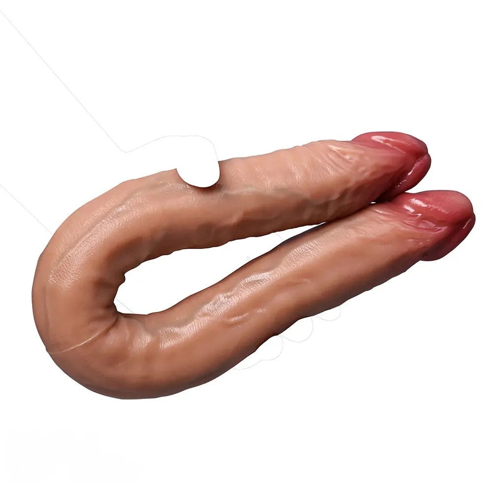 Flesh silicone dual-sided dildo, photo 6