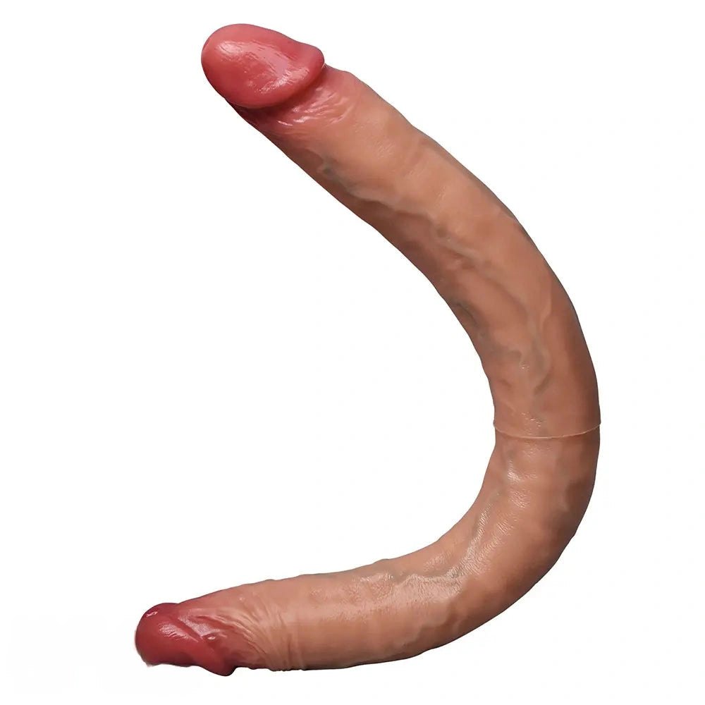 Flesh silicone dual-sided dildo, photo 7