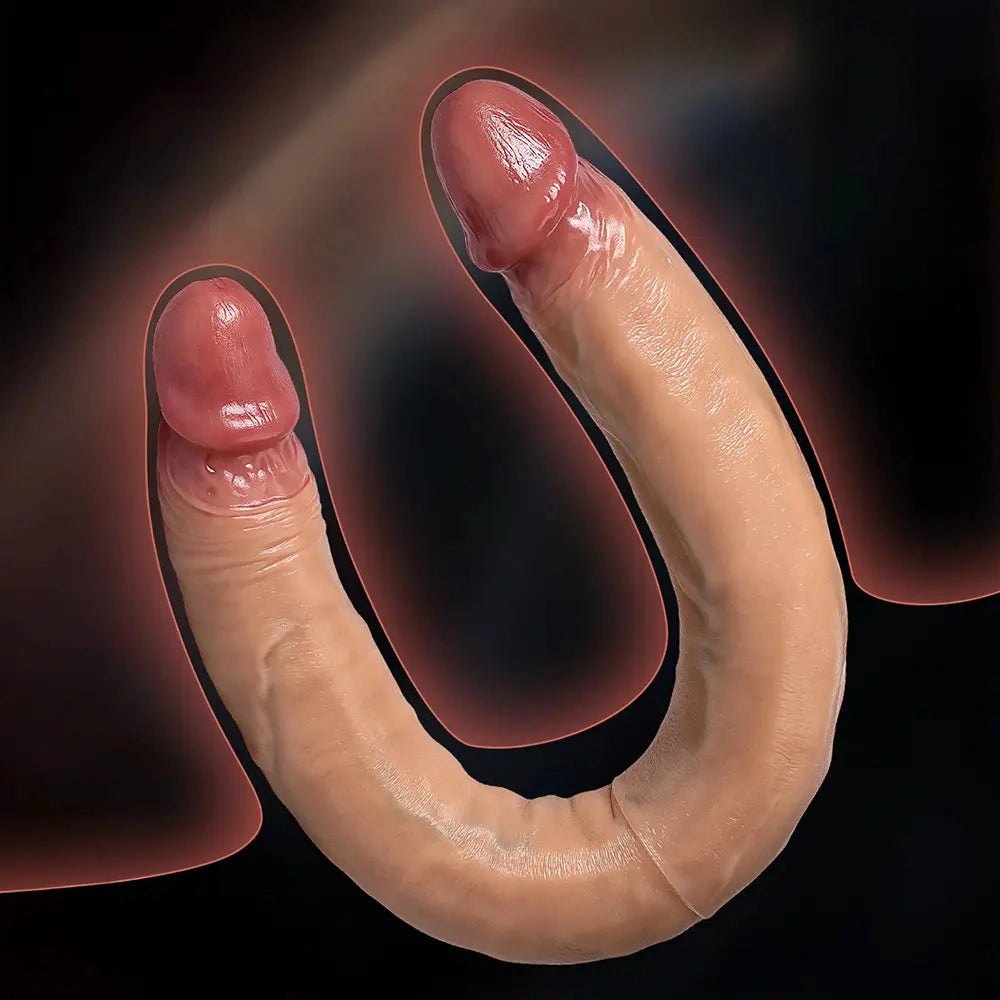 Flesh silicone double-ended dildo, photo 13