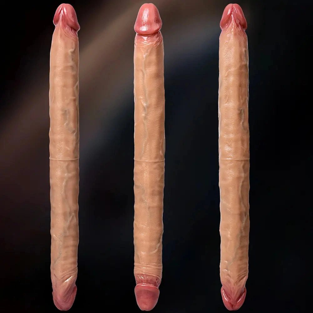 Flesh silicone double-ended dildo, photo 8