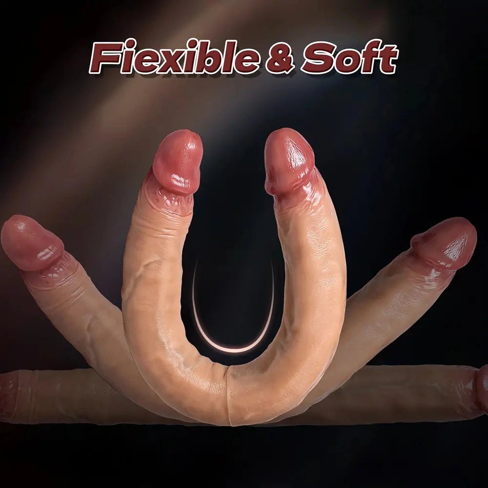Flesh silicone double-ended dildo, photo 9