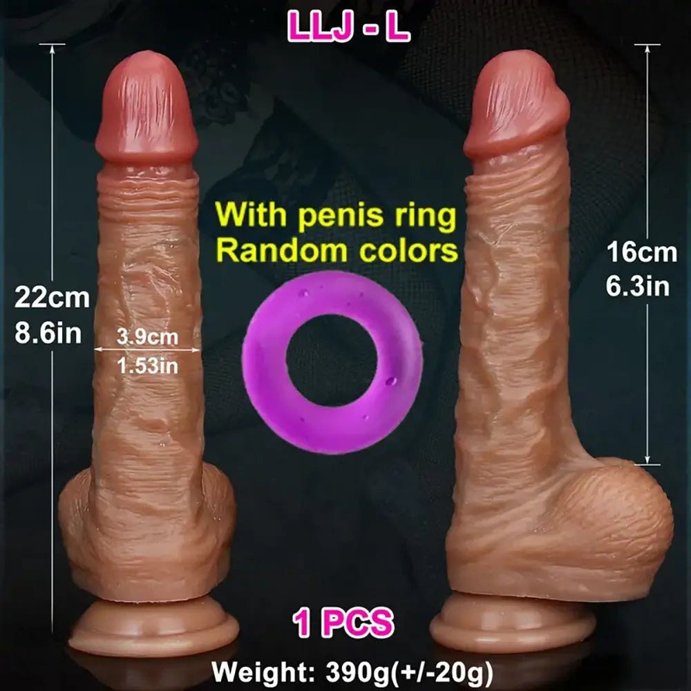 Flesh tone realistic silicone dildo, photo 3
