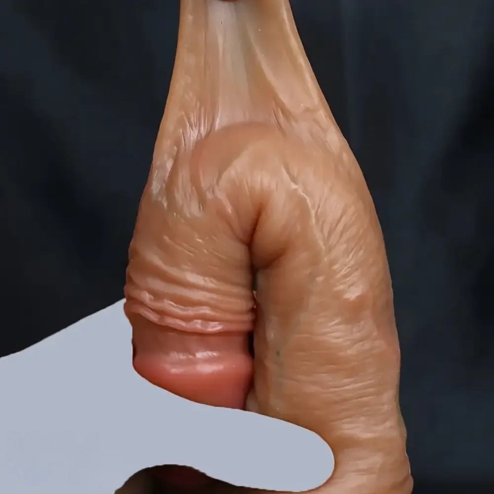 Flesh tone realistic silicone dildo, photo 6