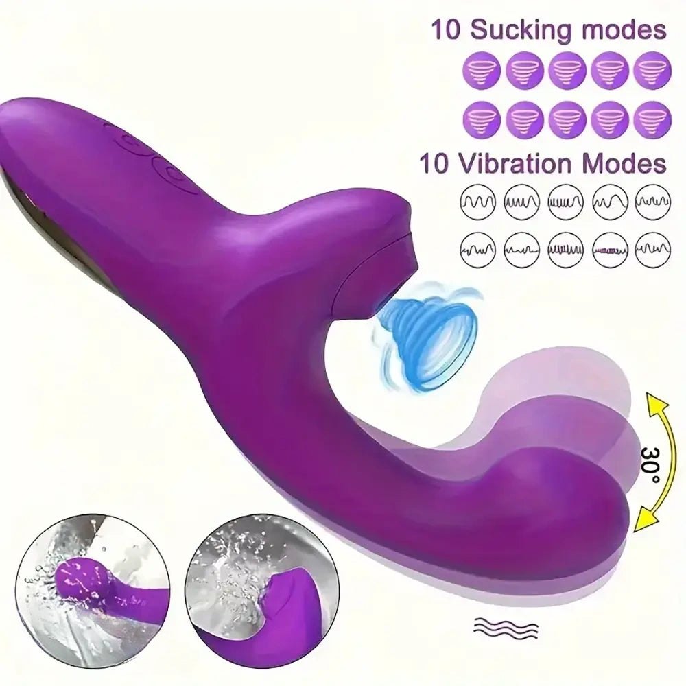 Silicone rabbit vibrator with clitoral arm, photo 8