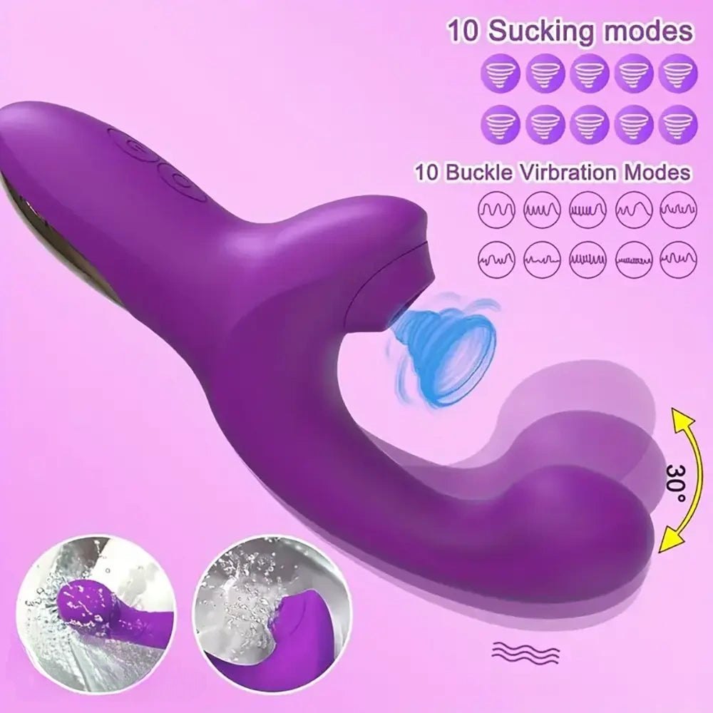 Silicone rabbit vibrator with clitoral arm, photo 9