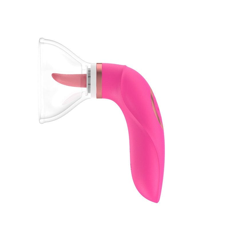 Rose Red clitoral suction vibrator with tongue-licking arm
