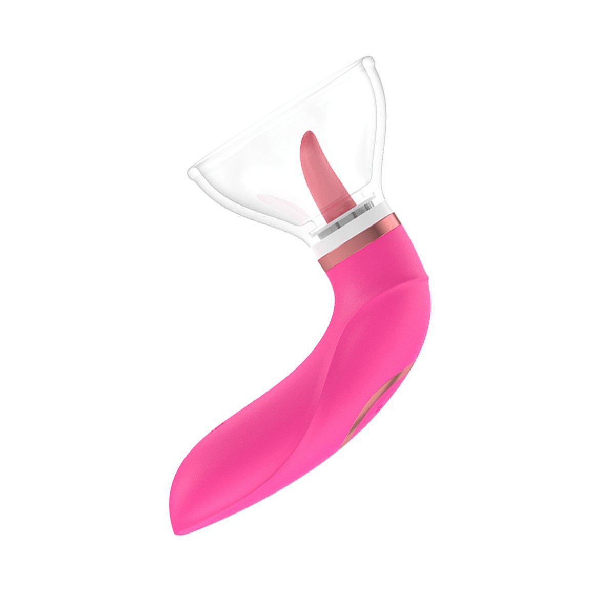 Clitoral suction vibrator with tongue-licking arm, photo 1