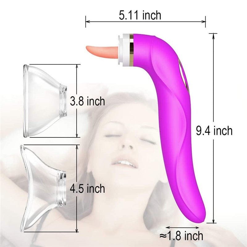 Clitoral suction vibrator with tongue-licking arm, photo 5
