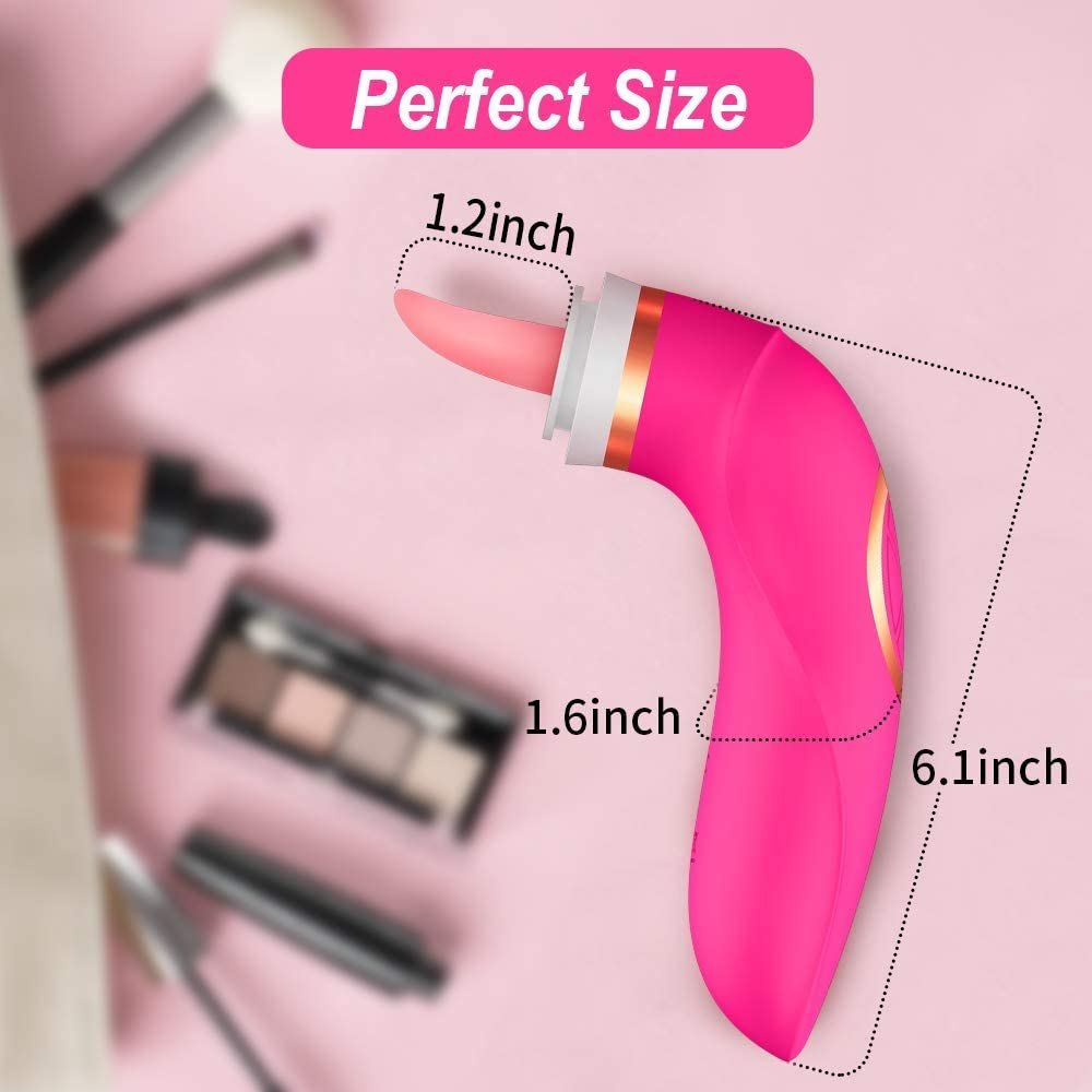 Clitoral suction vibrator with tongue-licking arm, photo 6