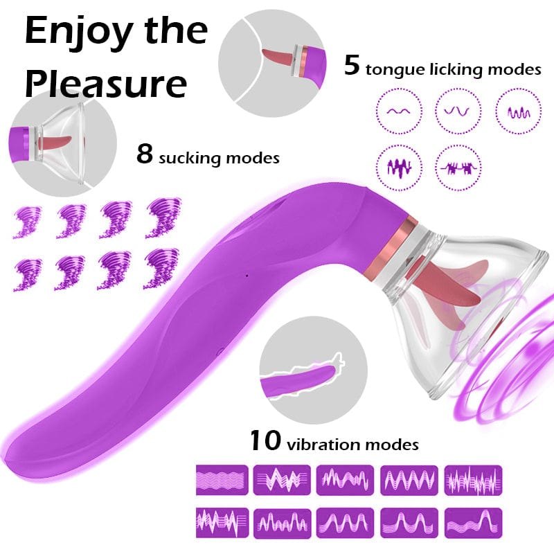 Clitoral suction tongue vibrator, photo 8