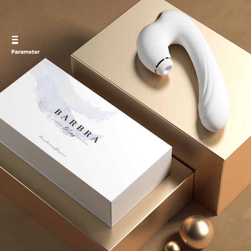 White dual suction and G-spot vibrator, photo 2