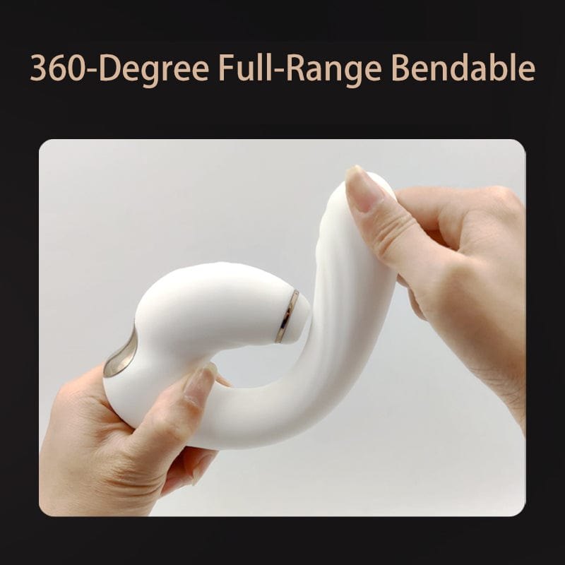 White dual suction and G-spot vibrator, photo 4