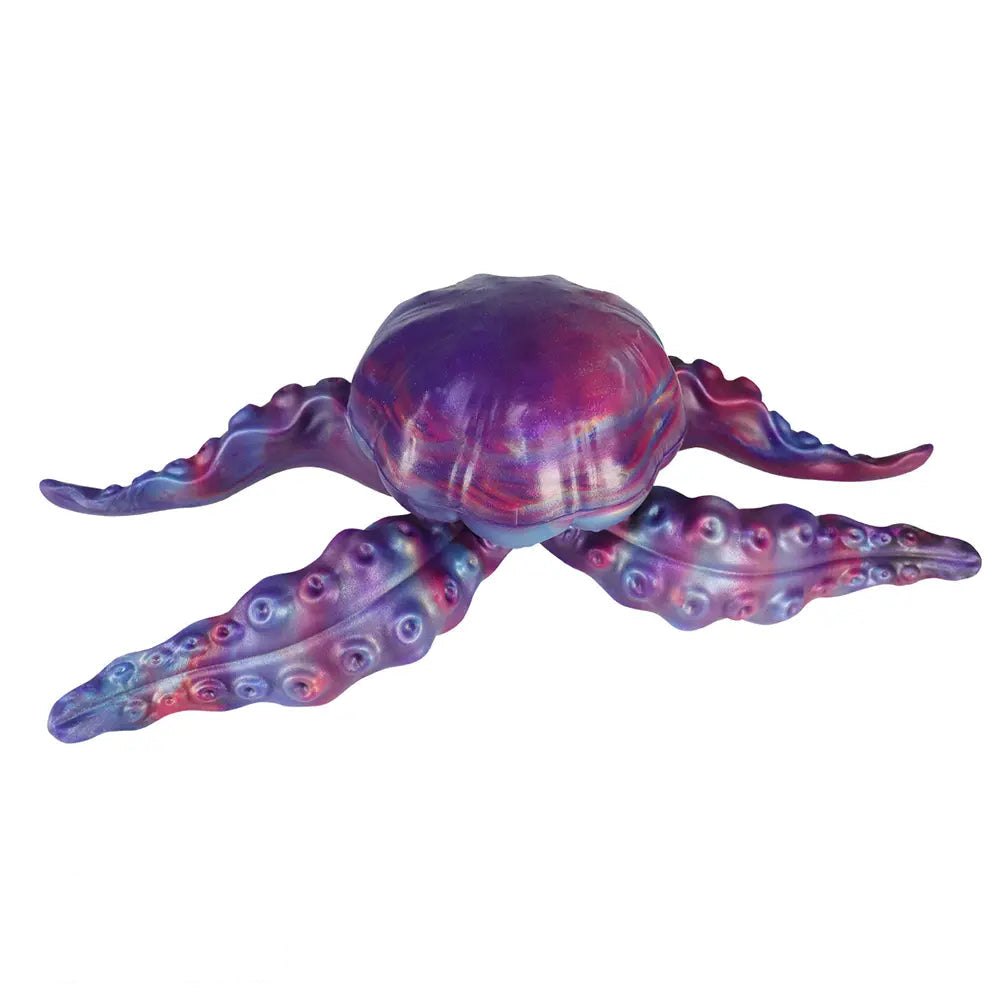 Tentacle-shaped fantasy silicone dildo with dual tapered arms, photo 11