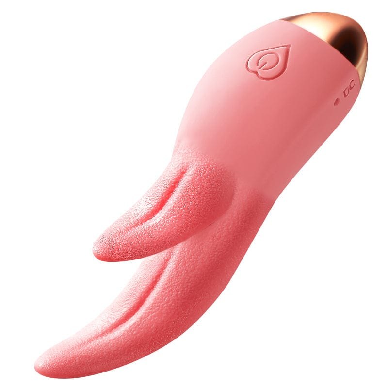 Pink tongue-shaped clit stimulator, photo 1