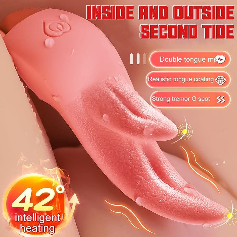 Pink tongue-shaped clit stimulator, photo 4