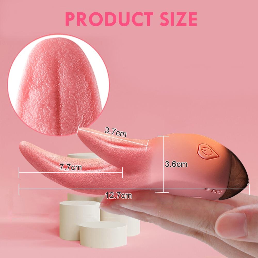 Pink tongue-shaped clit stimulator, photo 5