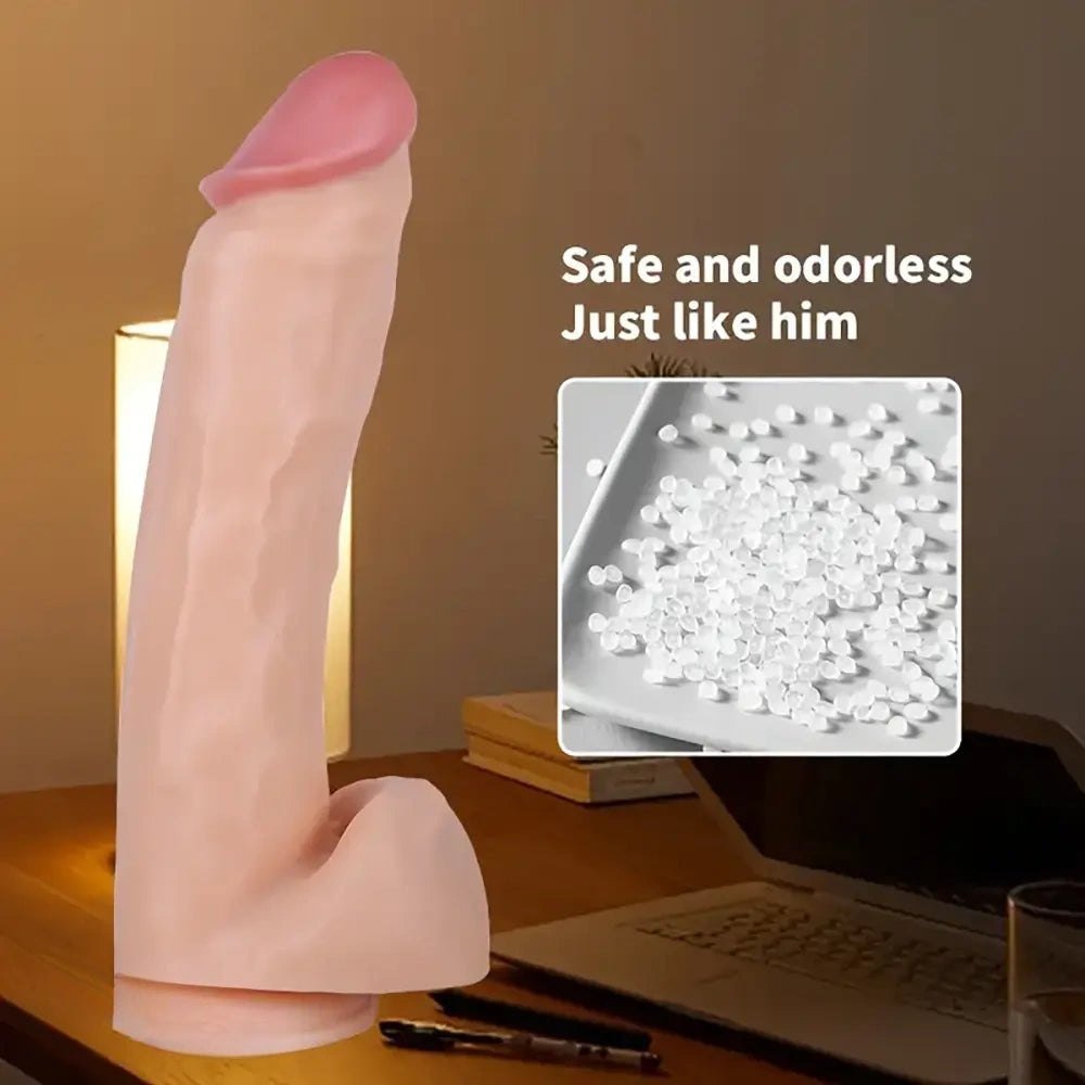 Flesh dual width realistic dildo, photo 4