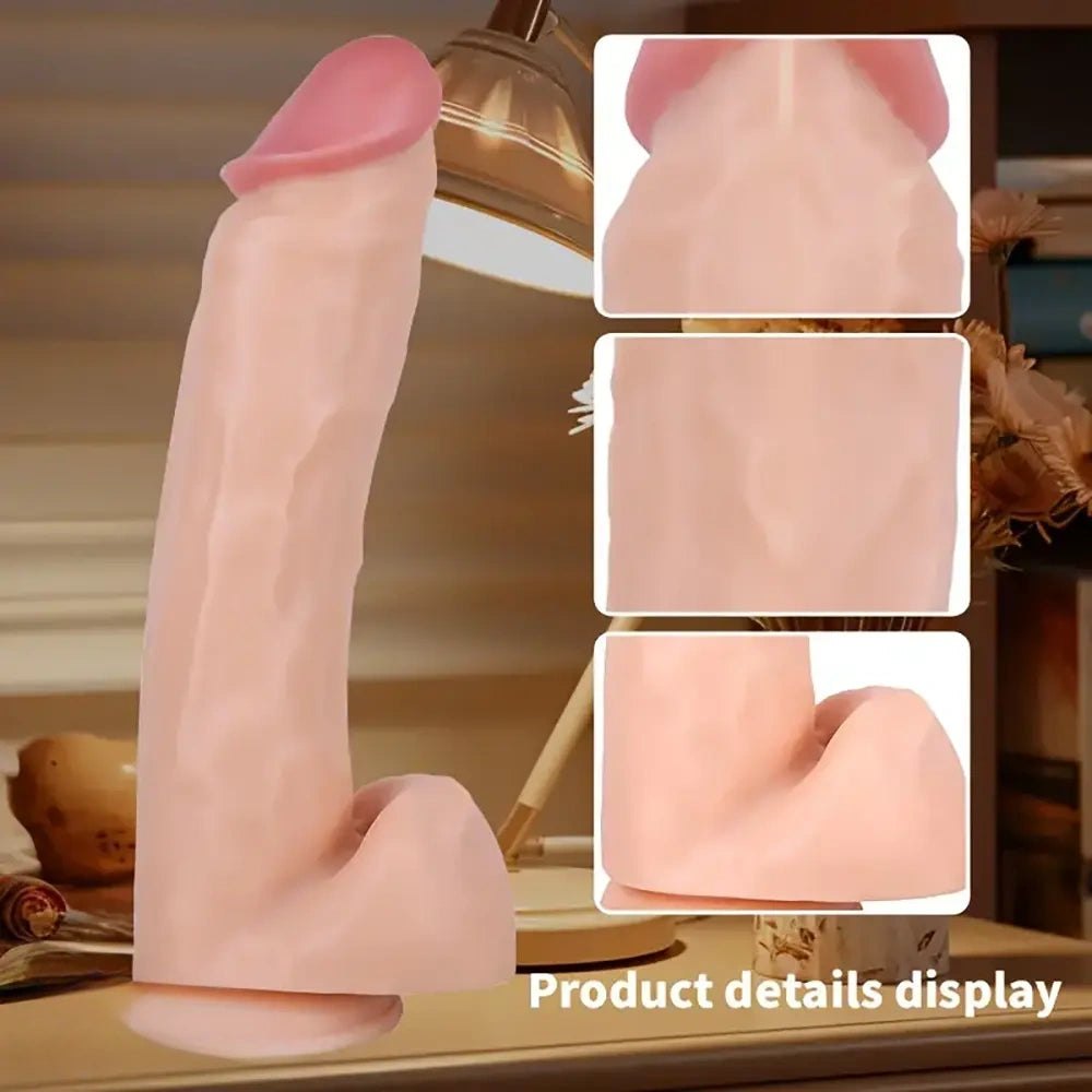 Flesh dual width realistic dildo, photo 5