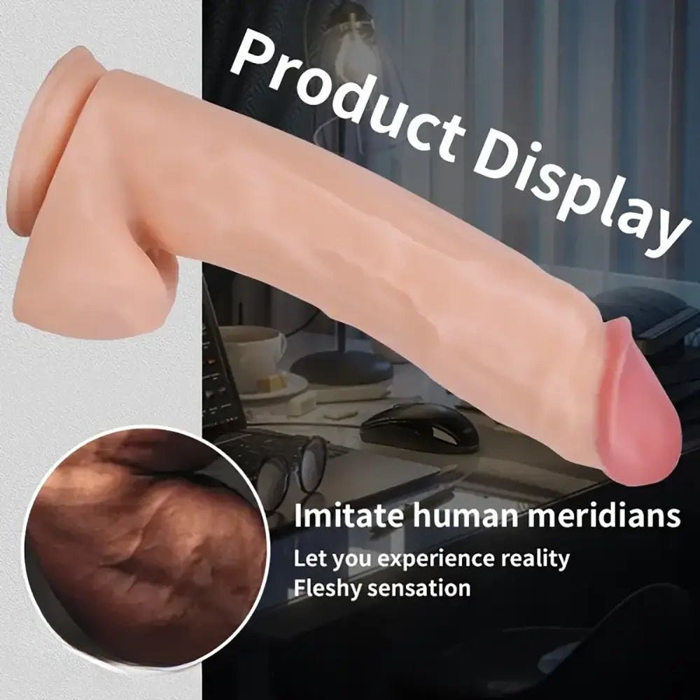 Flesh dual width realistic dildo, photo 6