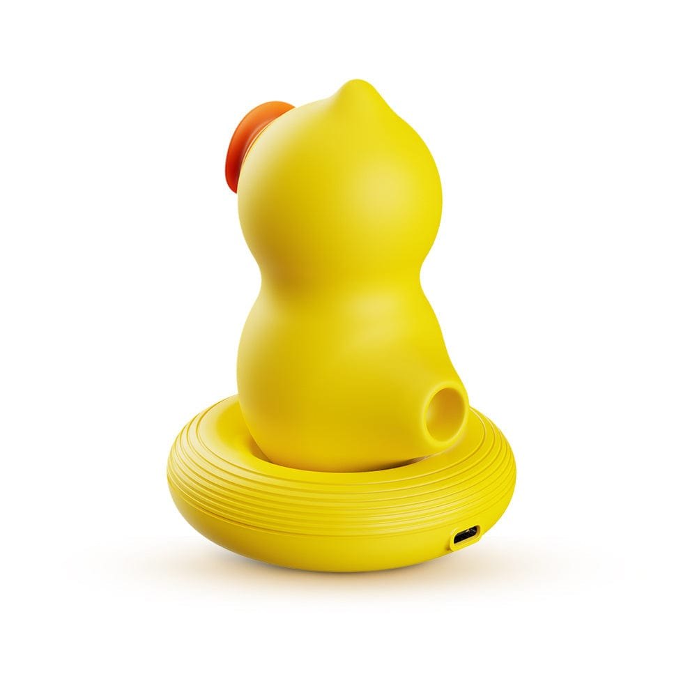 Yellow duck shaped clitoral suction vibrator, photo 4