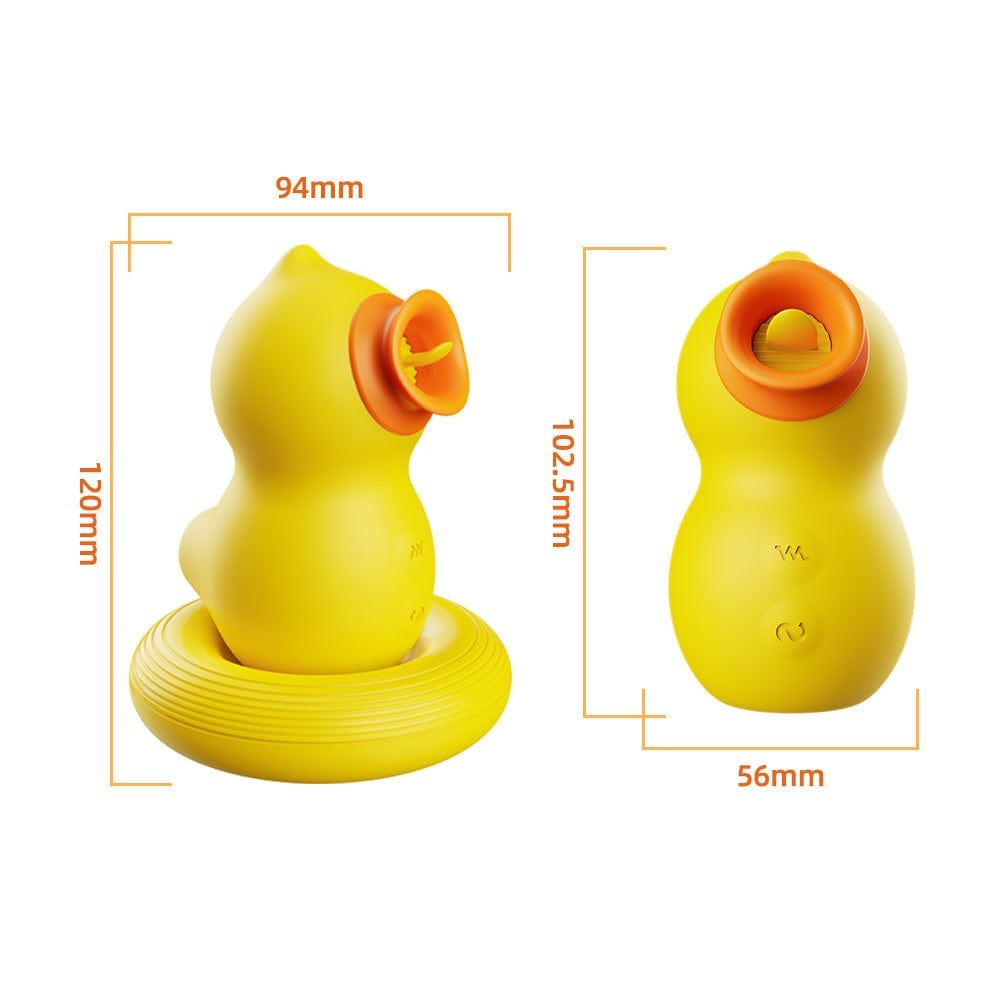 Yellow duck shaped clitoral suction vibrator, photo 6