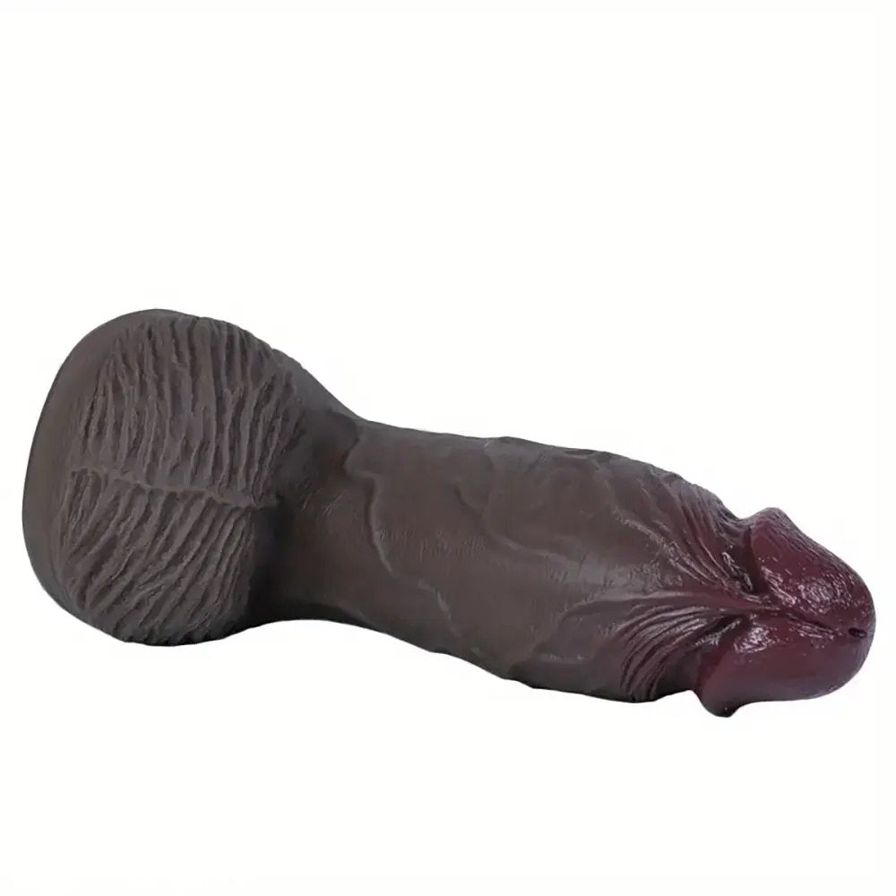 Ebony curved silicone g-spot dildo, photo 15