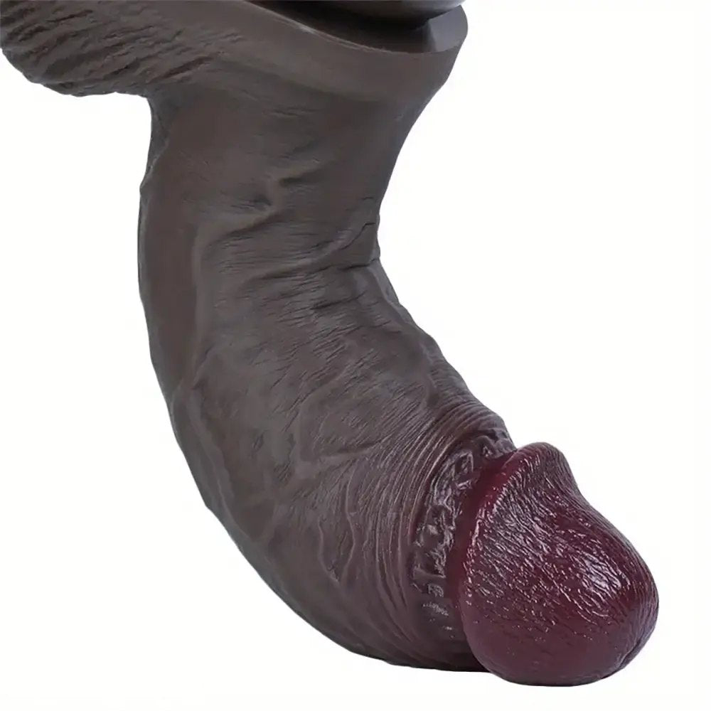 Ebony curved silicone g-spot dildo, photo 3