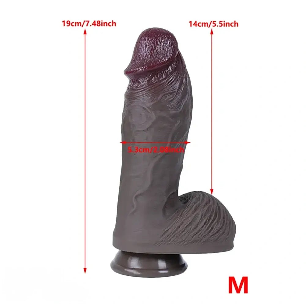 Ebony curved silicone g-spot dildo, photo 4