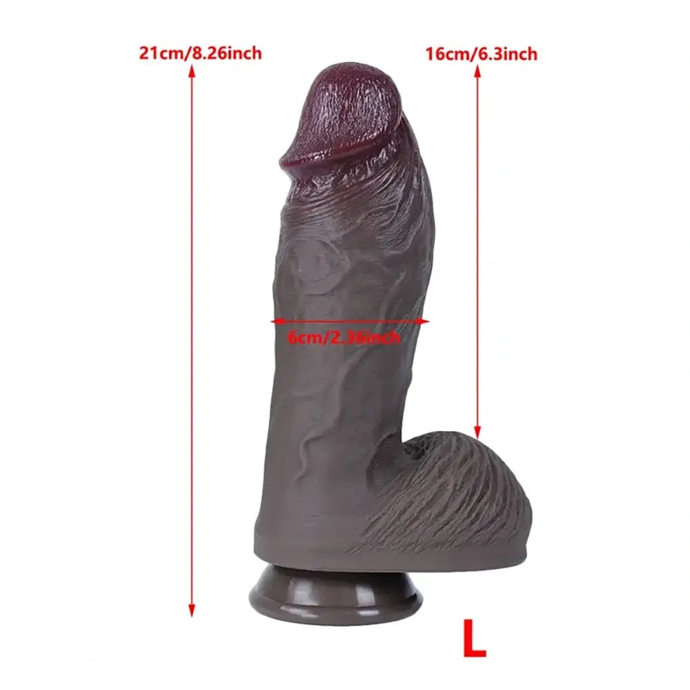 Ebony curved silicone g-spot dildo, photo 6