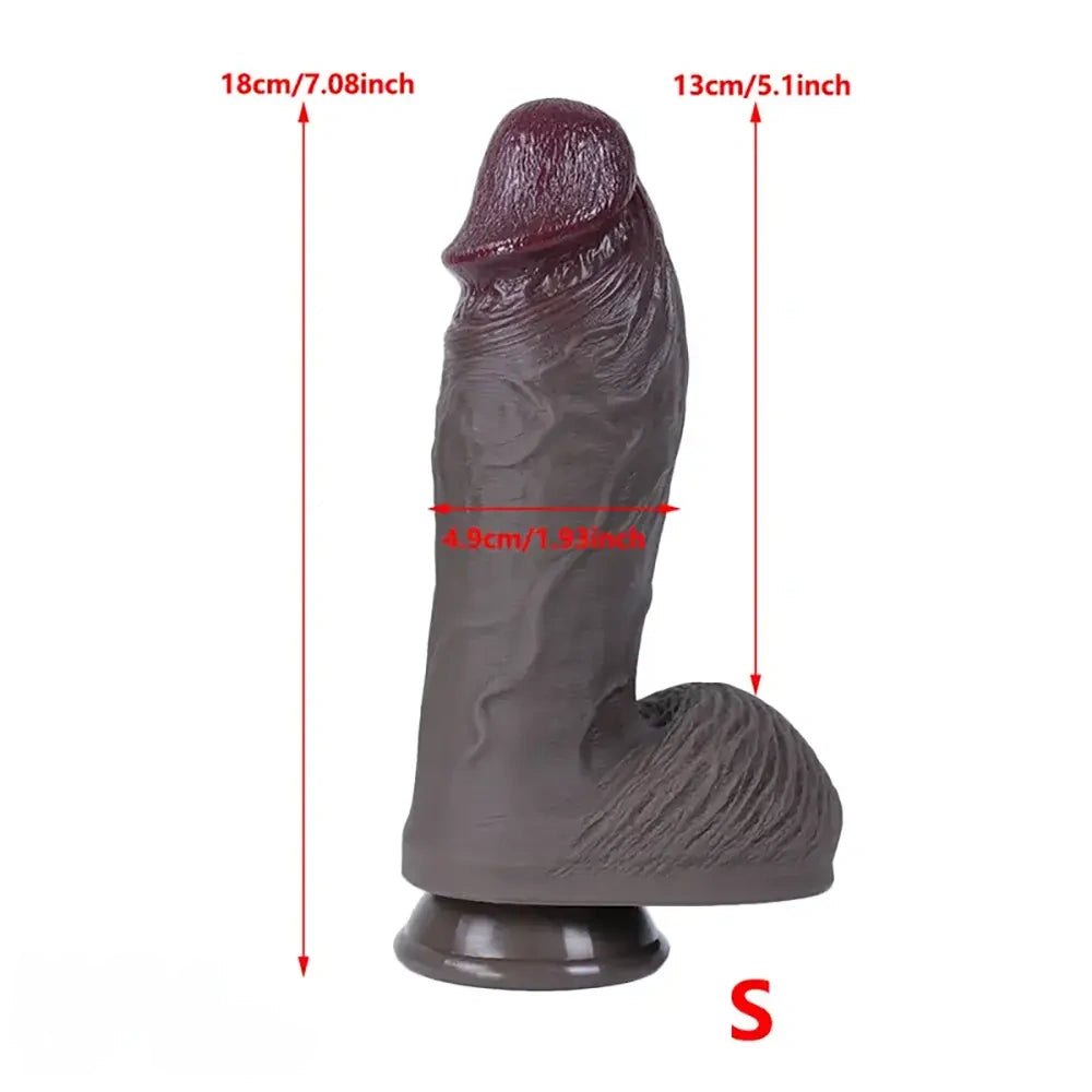 Ebony curved silicone g-spot dildo, photo 7