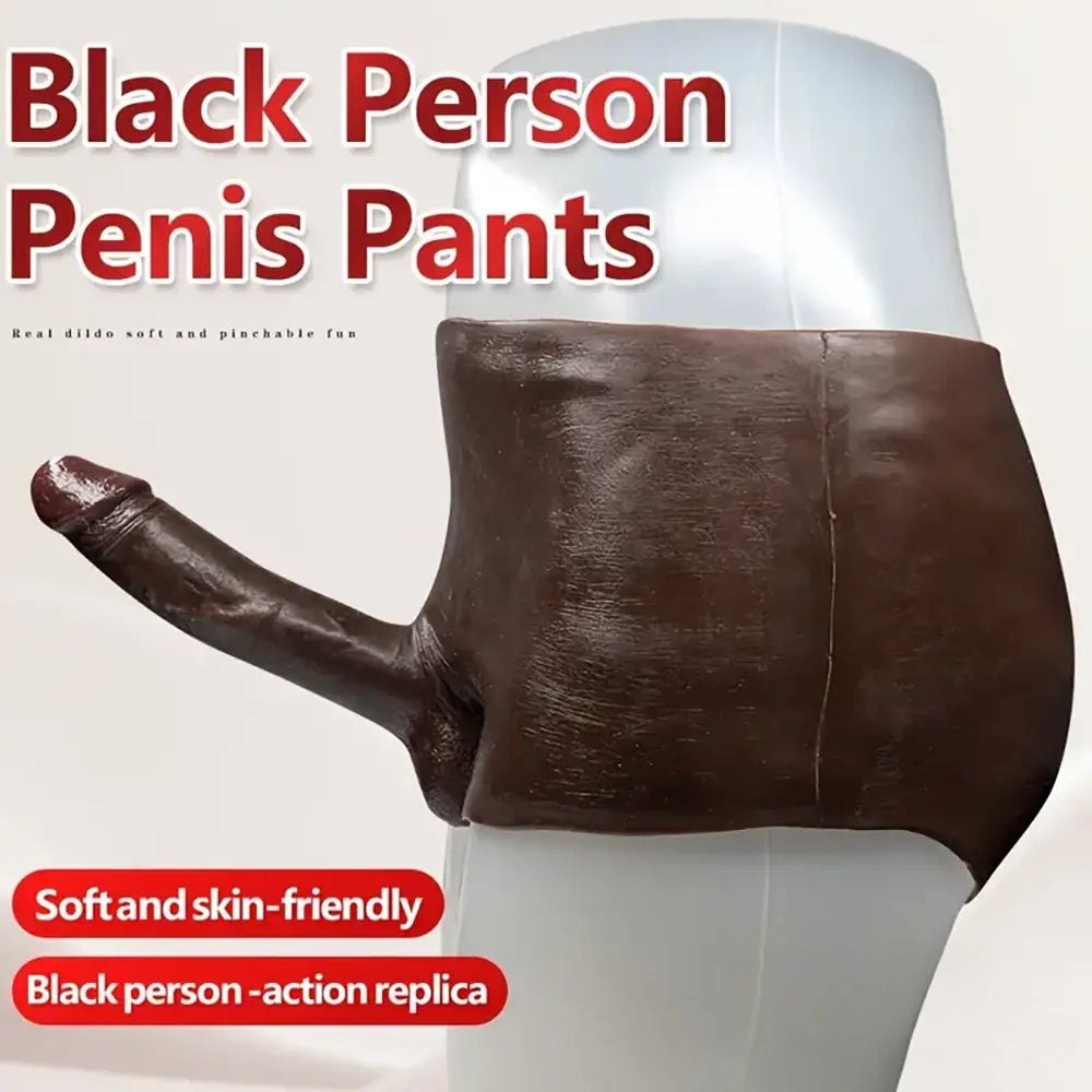Ebony hollow strap-on dildo pant, photo 2