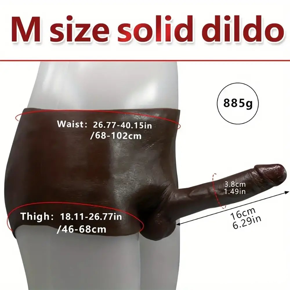Ebony hollow strap-on dildo pant, photo 6