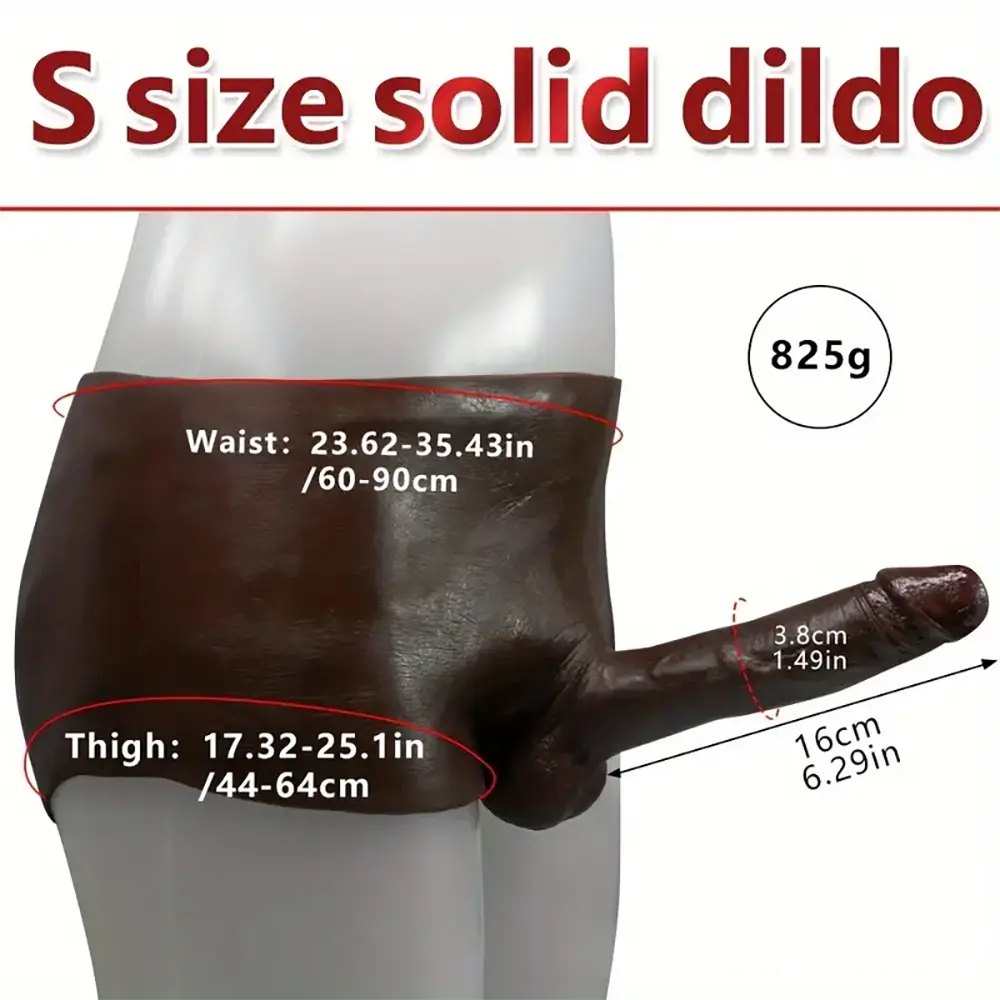 Ebony hollow strap-on dildo pant, photo 8