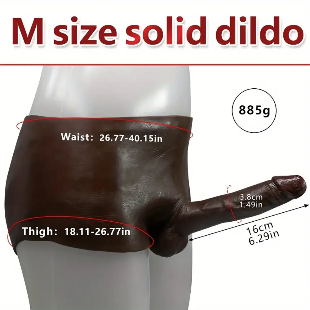 Ebony hollow strap-on dildo pant, photo 9