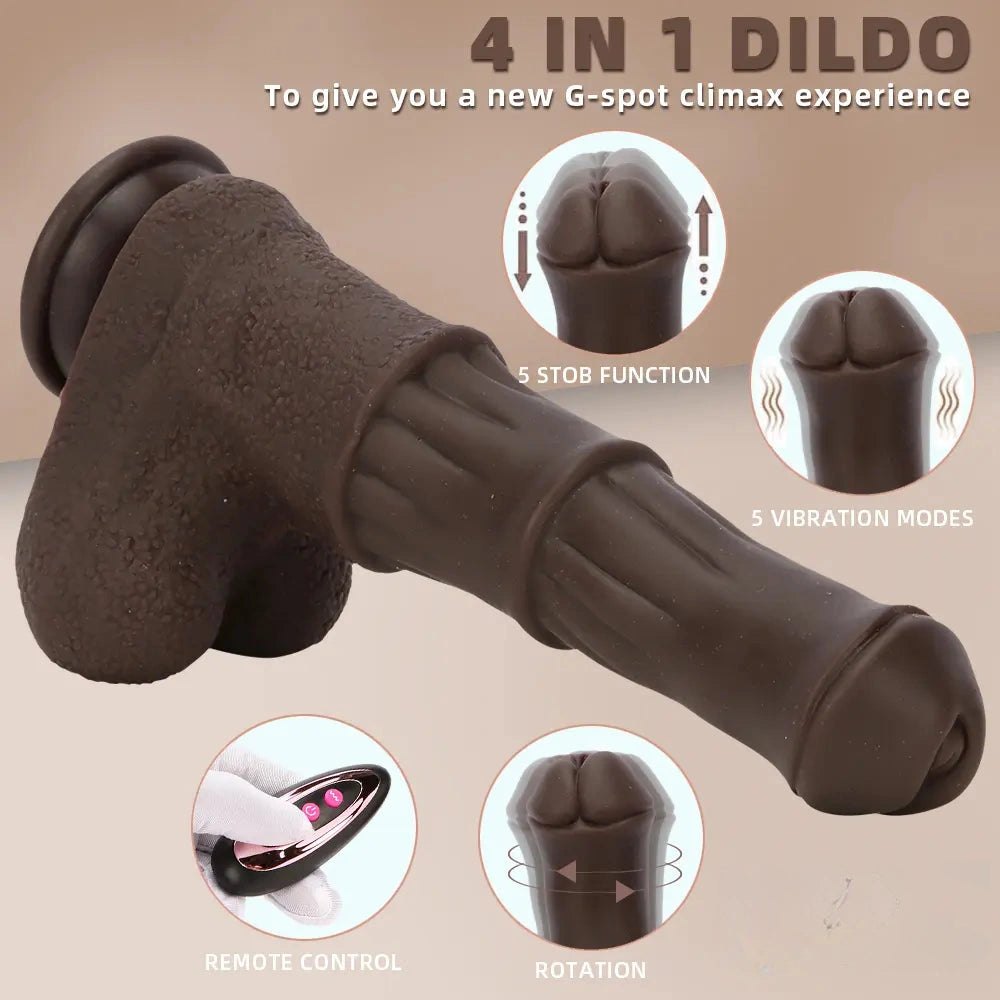 Ebony horse style silicone dildo, photo 3