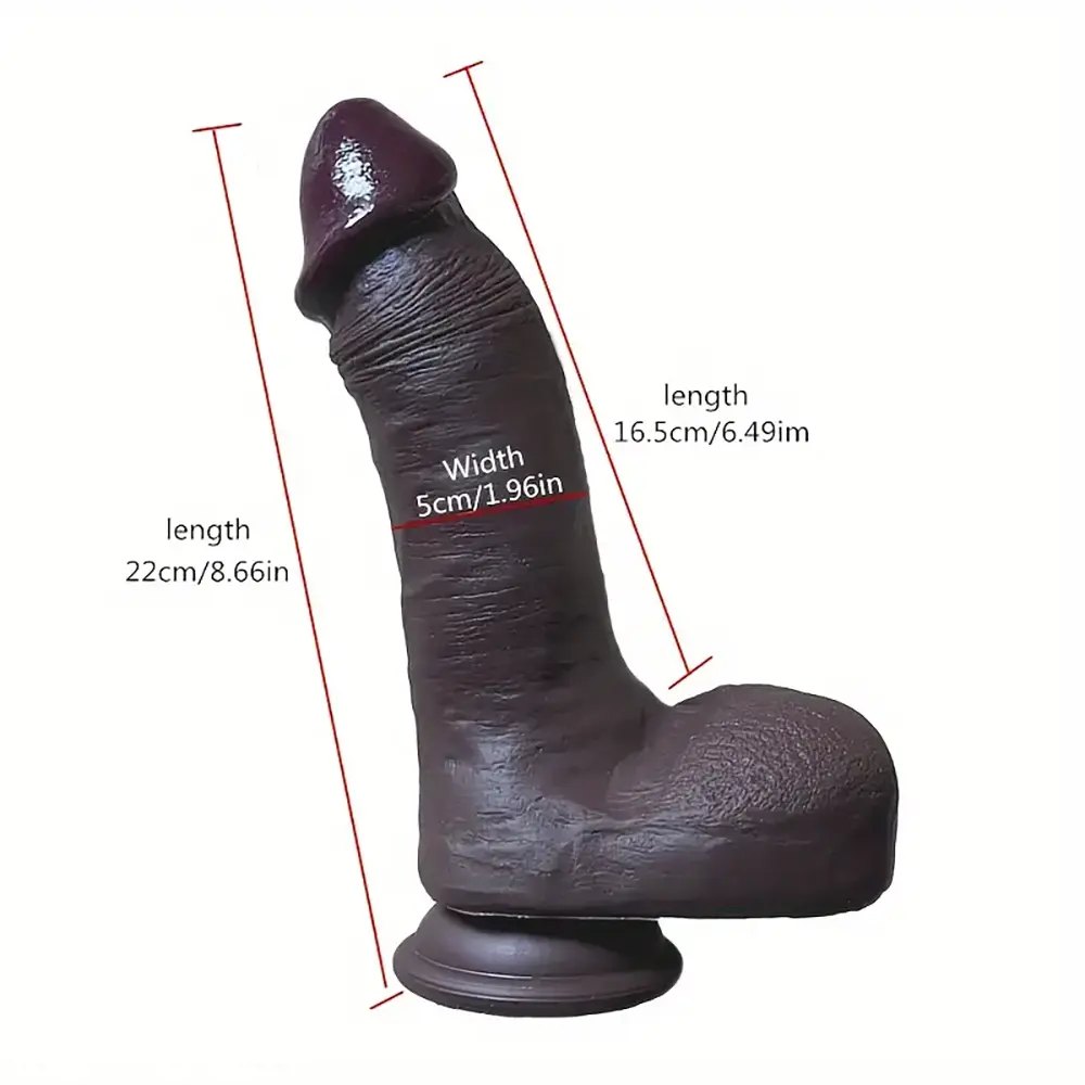Dark brown large realistic dildo, photo 2