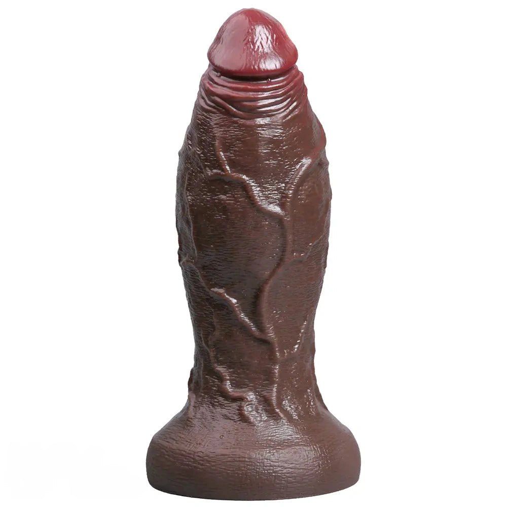 Ebony large thick silicone dildo, photo 1