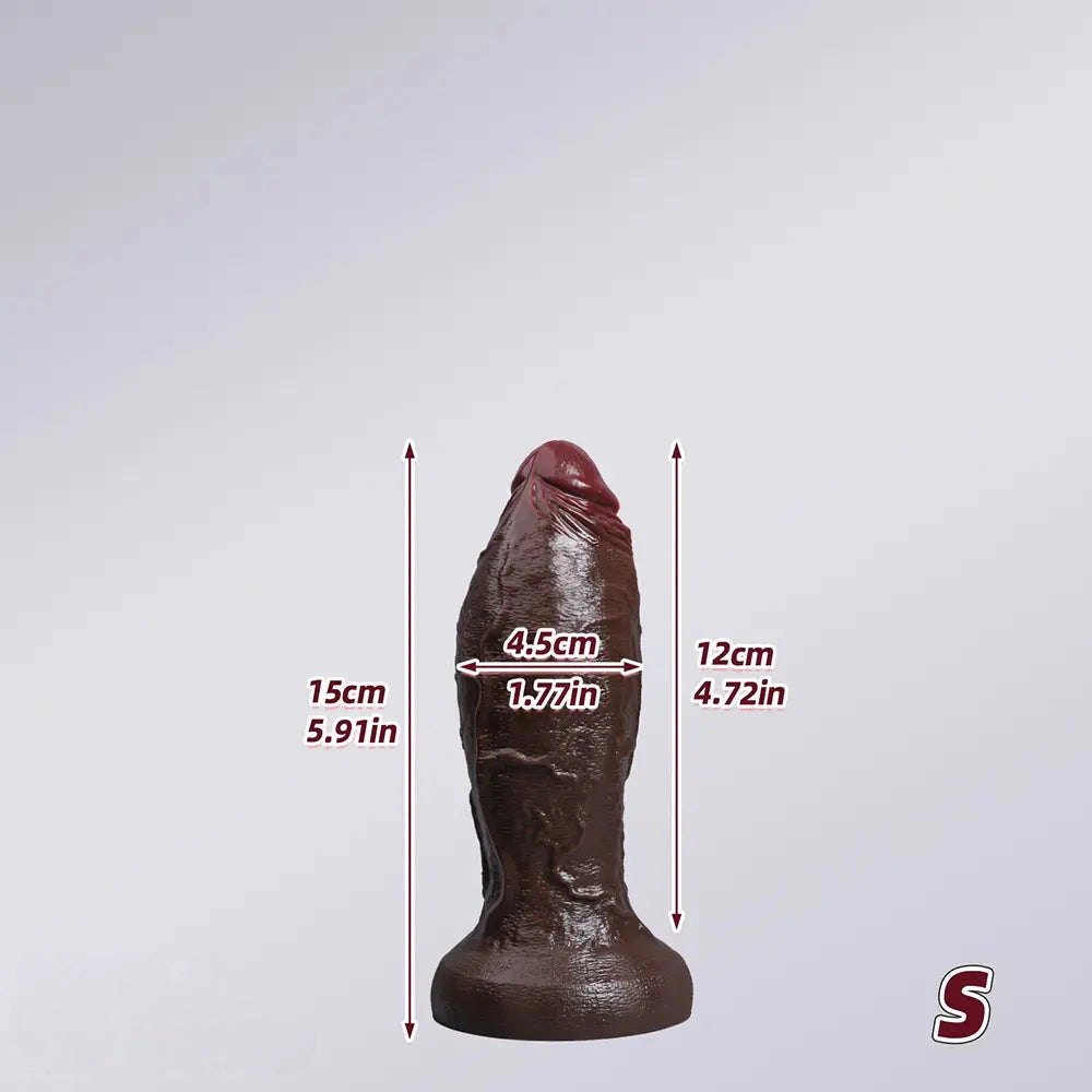 Ebony large thick silicone dildo, photo 15
