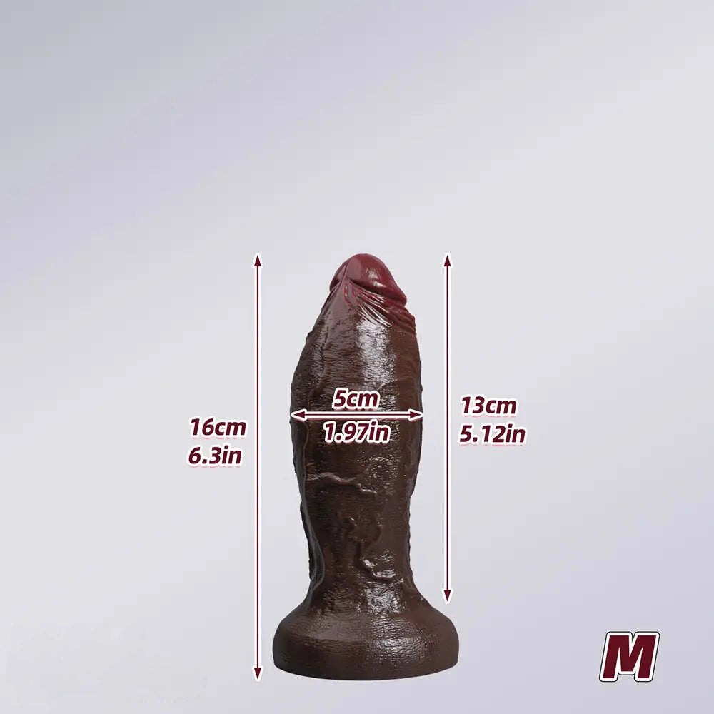 Ebony large thick silicone dildo, photo 19