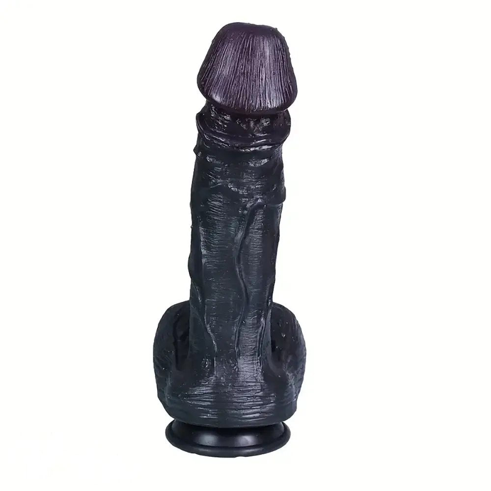 Ebony realistic silicone dildo, photo 1