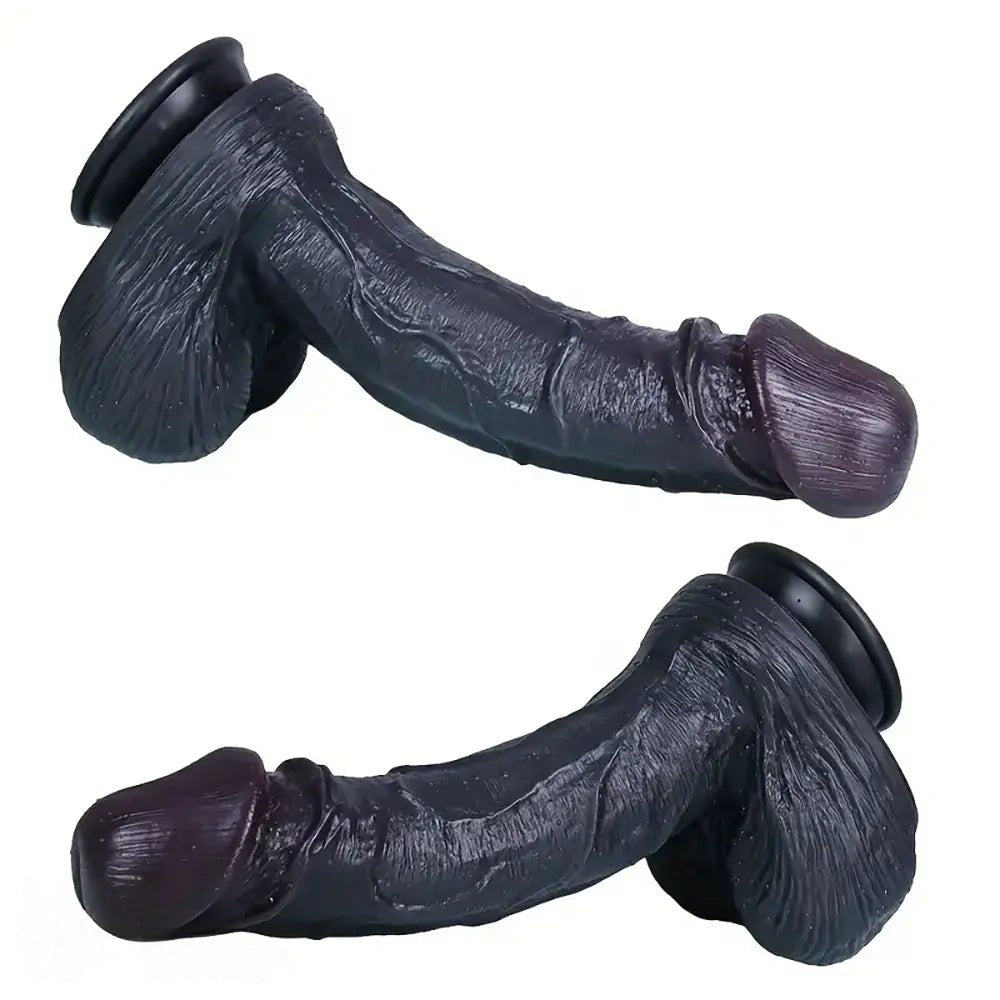Ebony realistic silicone dildo, photo 9