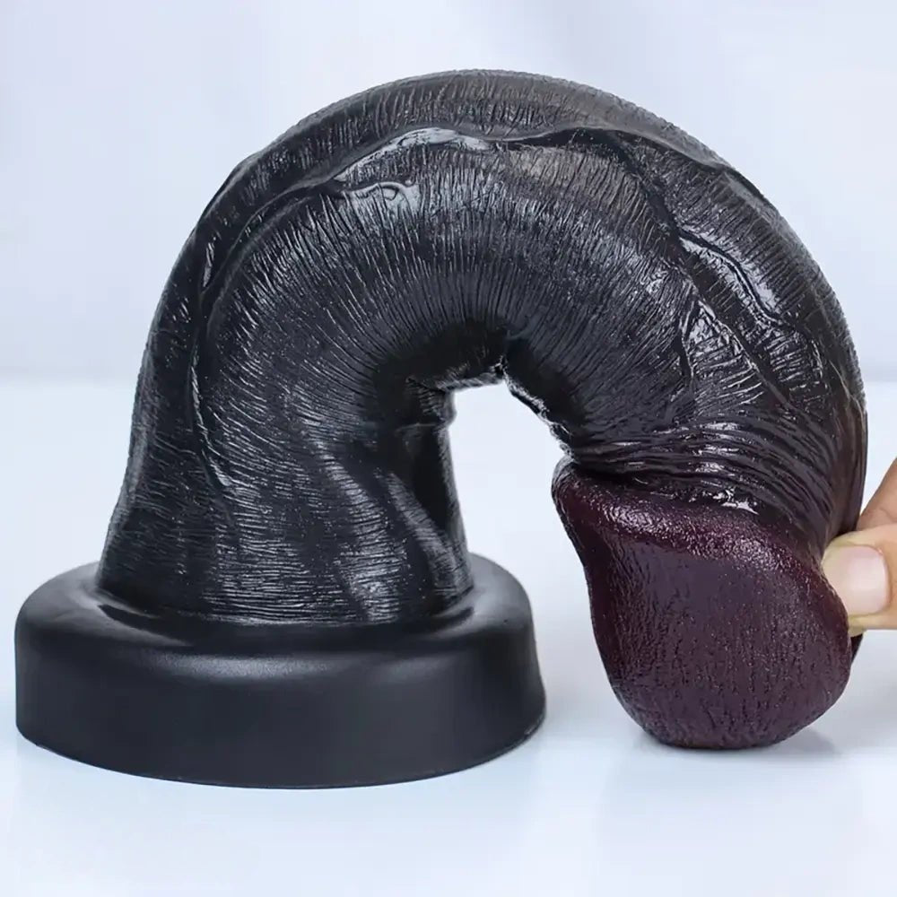 Ebony mushroom head realistic dildo, photo 3