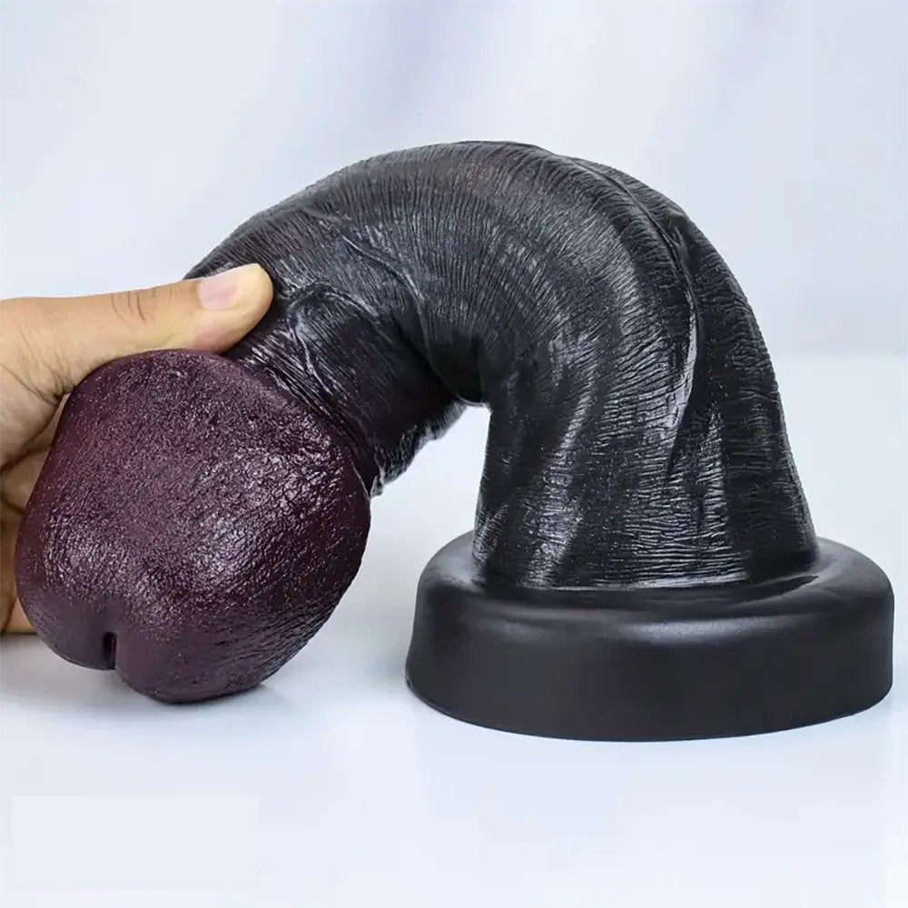 Ebony mushroom head realistic dildo, photo 5
